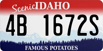 ID license plate 4B1672S