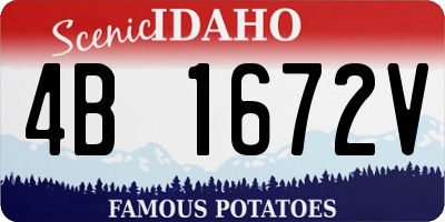 ID license plate 4B1672V