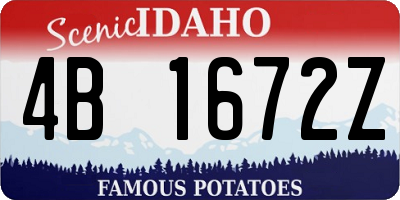 ID license plate 4B1672Z