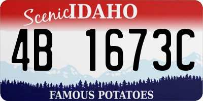 ID license plate 4B1673C
