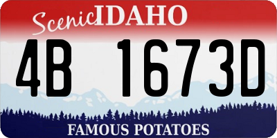 ID license plate 4B1673D