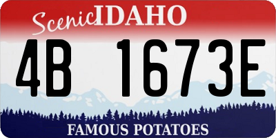 ID license plate 4B1673E