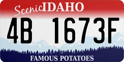 ID license plate 4B1673F