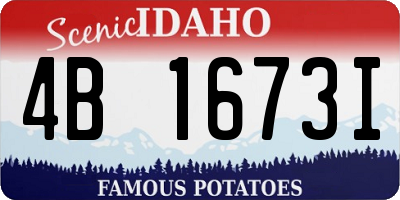 ID license plate 4B1673I