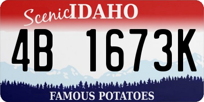 ID license plate 4B1673K