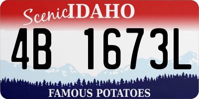 ID license plate 4B1673L