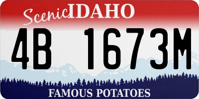 ID license plate 4B1673M