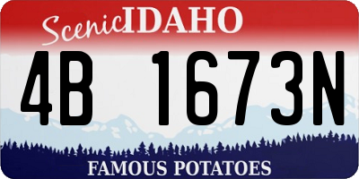 ID license plate 4B1673N