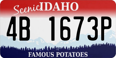 ID license plate 4B1673P