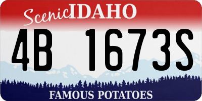 ID license plate 4B1673S
