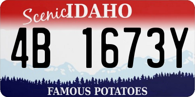ID license plate 4B1673Y