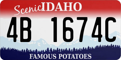 ID license plate 4B1674C