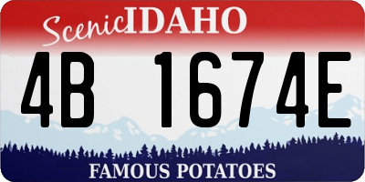 ID license plate 4B1674E