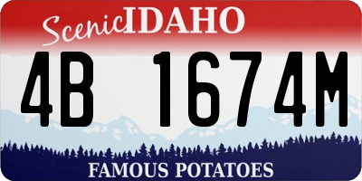 ID license plate 4B1674M