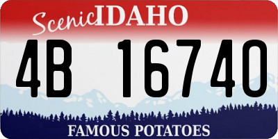 ID license plate 4B1674O