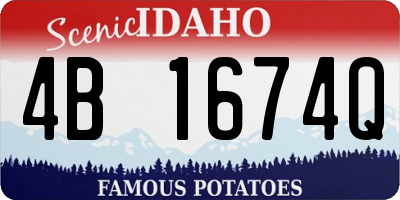 ID license plate 4B1674Q