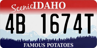 ID license plate 4B1674T