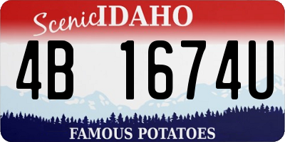 ID license plate 4B1674U