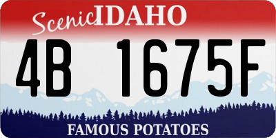ID license plate 4B1675F