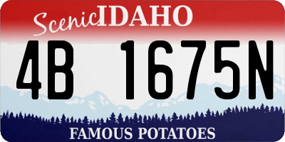 ID license plate 4B1675N