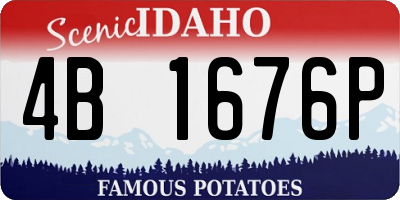 ID license plate 4B1676P