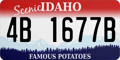 ID license plate 4B1677B