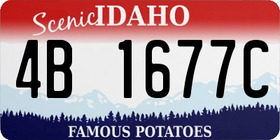 ID license plate 4B1677C