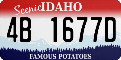 ID license plate 4B1677D