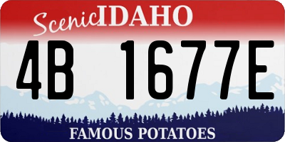 ID license plate 4B1677E