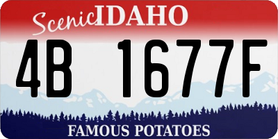 ID license plate 4B1677F