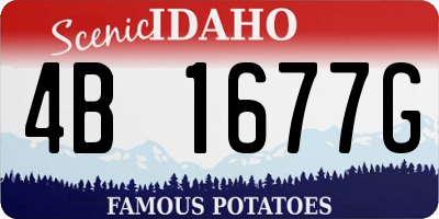 ID license plate 4B1677G