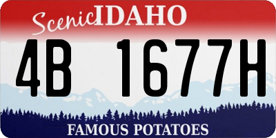 ID license plate 4B1677H