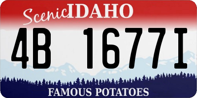 ID license plate 4B1677I