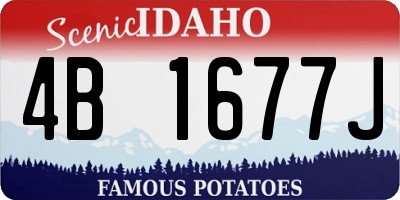 ID license plate 4B1677J