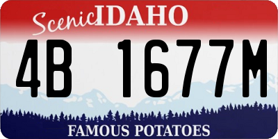 ID license plate 4B1677M