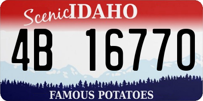 ID license plate 4B1677O
