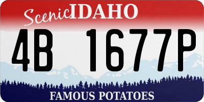 ID license plate 4B1677P