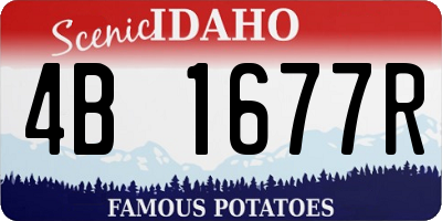 ID license plate 4B1677R