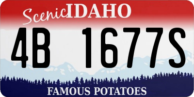 ID license plate 4B1677S