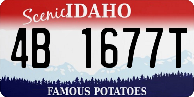 ID license plate 4B1677T