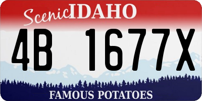 ID license plate 4B1677X