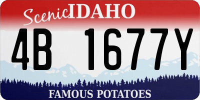 ID license plate 4B1677Y