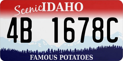 ID license plate 4B1678C