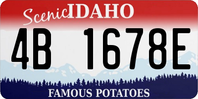 ID license plate 4B1678E
