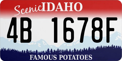 ID license plate 4B1678F