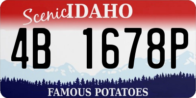 ID license plate 4B1678P