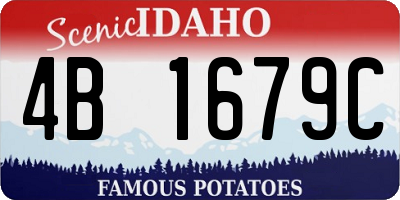 ID license plate 4B1679C