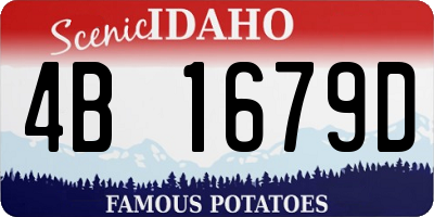 ID license plate 4B1679D