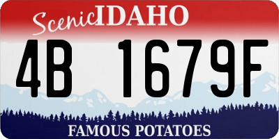 ID license plate 4B1679F