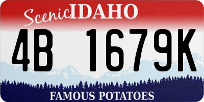 ID license plate 4B1679K